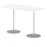 Italia Rectangular Poseur Table Bistro Tables Dynamic Office Solutions White 1800 1145mm
