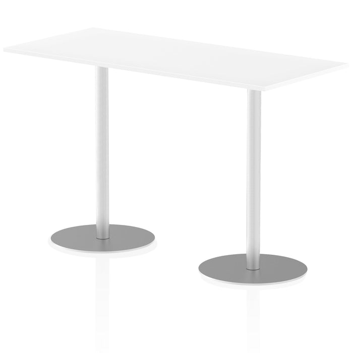 Italia Rectangular Poseur Table Bistro Tables Dynamic Office Solutions White 1800 1145mm