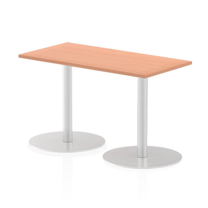 Italia Slimline Rectangular Poseur Table Bistro Tables Dynamic Office Solutions Beech 1200 725mm