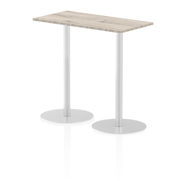 Italia Slimline Rectangular Poseur Table Bistro Tables Dynamic Office Solutions Grey Oak 1200 1145mm