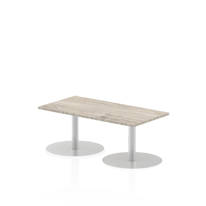 Italia Slimline Rectangular Poseur Table Bistro Tables Dynamic Office Solutions Grey Oak 1200 475mm
