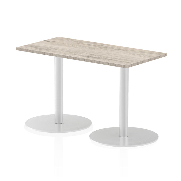 Italia Slimline Rectangular Poseur Table Bistro Tables Dynamic Office Solutions Grey Oak 1200 725mm