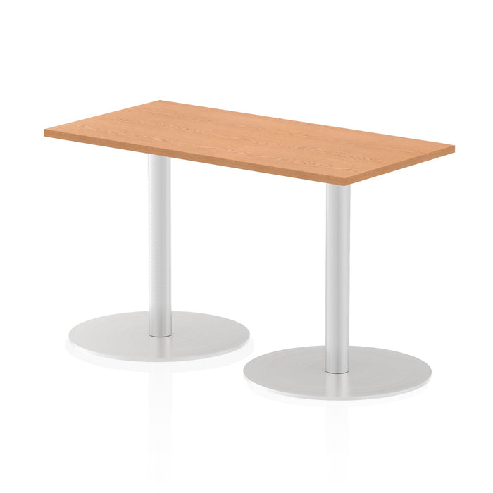 Italia Slimline Rectangular Poseur Table Bistro Tables Dynamic Office Solutions Oak 1200 725mm