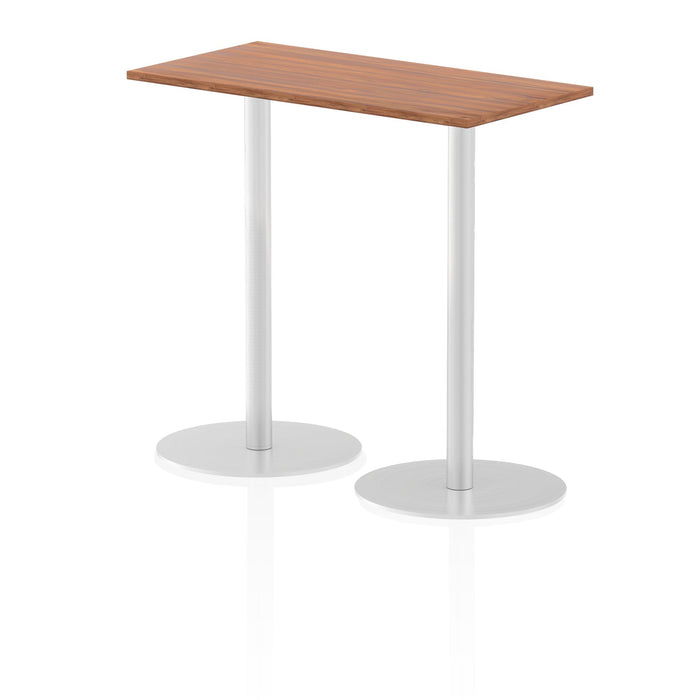 Italia Slimline Rectangular Poseur Table Bistro Tables Dynamic Office Solutions Walnut 1200 1145mm