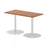 Italia Slimline Rectangular Poseur Table Bistro Tables Dynamic Office Solutions Walnut 1200 725mm
