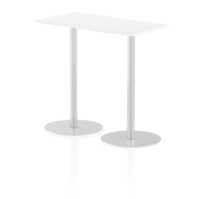 Italia Slimline Rectangular Poseur Table Bistro Tables Dynamic Office Solutions White 1200 1145mm
