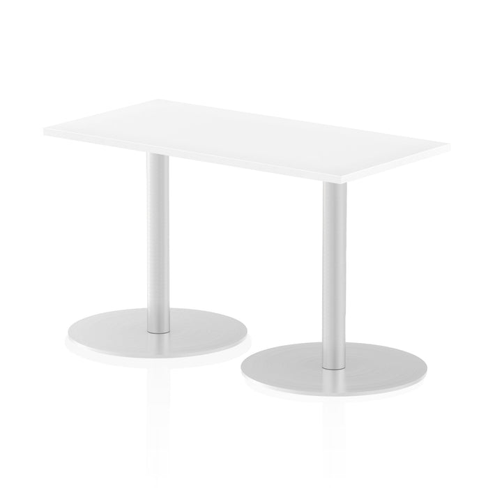 Italia Slimline Rectangular Poseur Table Bistro Tables Dynamic Office Solutions White 1200 725mm