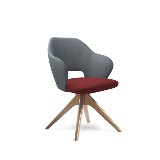 Jude single seater lounge chair with pyramid oak legs Soft Seating Dams 