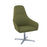 Juna fully upholstered high back lounge chair with 4 star aluminium swivel base with auto return Soft Seating Dams 