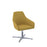 Juna fully upholstered medium back lounge chair with 4 star aluminium swivel base with auto return Soft Seating Dams 