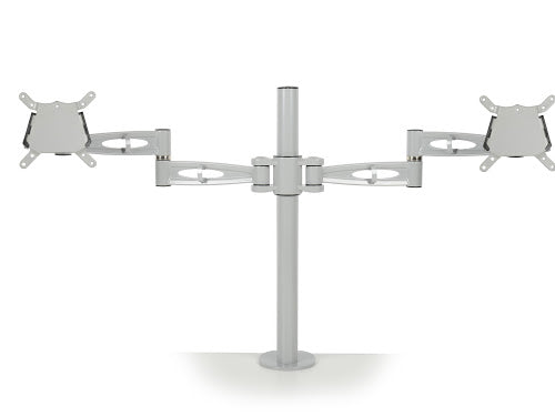 KARDO Twin Pole Mounted Monitor Arm FURNITURE ACCESSORY Metalicon Silver 