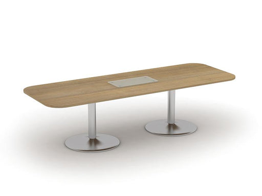 Kingston Tulip Leg Rectangular Boardroom Table With Glass Upstand BOARDROOM Imperial 