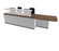 Large Classic Reception Desk Reception Desks Clarke Rendall Left Hand H1150 x W3600 x D820mm W1001 Solid Premium White 