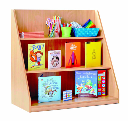 Library Unit with 3 tiered shelves at varying depths Book Storage Monach 