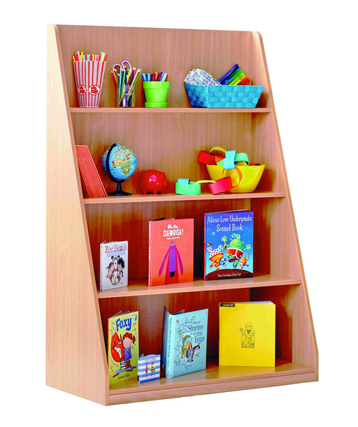 Library Unit with 4 tiered shelves at varying depths Book Storage Monach 