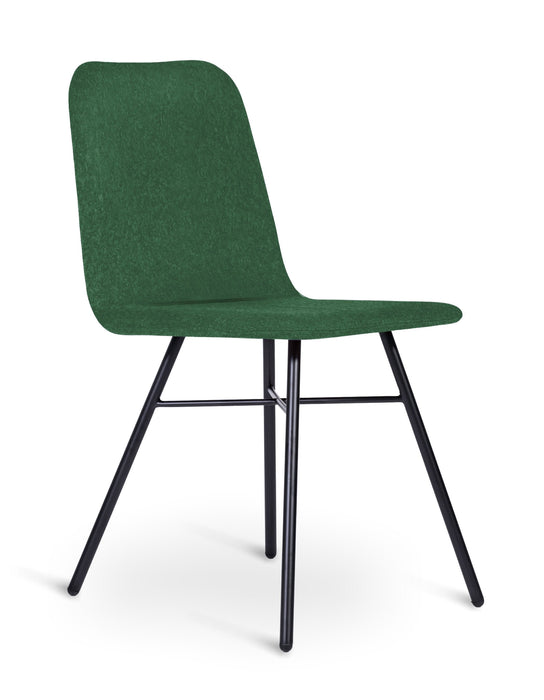 Lolli Upholstered Side Chair meeting Workstories Dark Green CSE35 