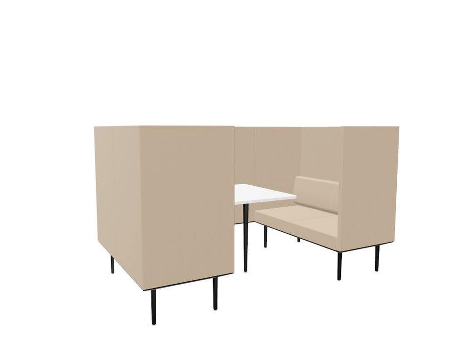 Longo 4 Person Meeting Booth Meeting Booth Actiu Black Beige 