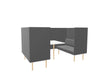 Longo 4 Person Meeting Booth Meeting Booth Actiu Wood Grey 