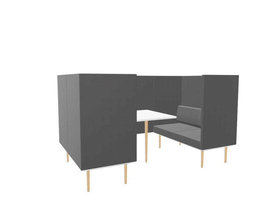 Longo 4 Person Meeting Booth Meeting Booth Actiu Wood Grey 