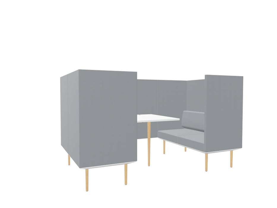 Longo 4 Person Meeting Booth Meeting Booth Actiu Wood Light Grey 