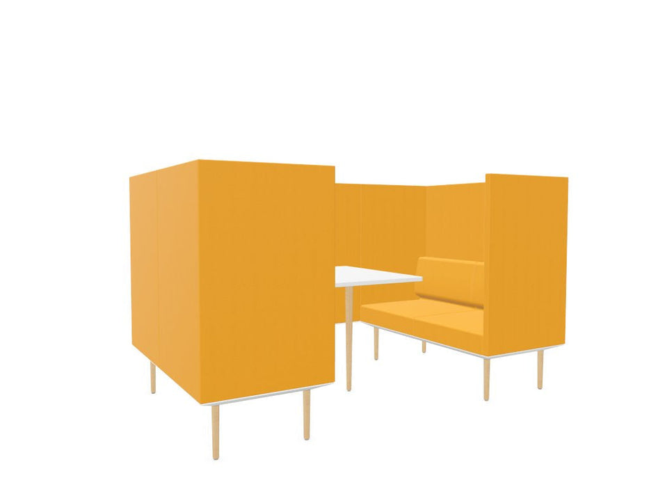 Longo 4 Person Meeting Booth Meeting Booth Actiu Wood Yellow 