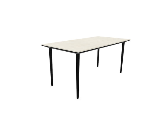 Longo Rectangular Office Desk - Black Frame WORKSTATION Actiu Acacia 1400mm x 800mm None