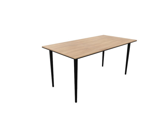 Longo Rectangular Office Desk - Black Frame WORKSTATION Actiu Chestnut 1400mm x 800mm None