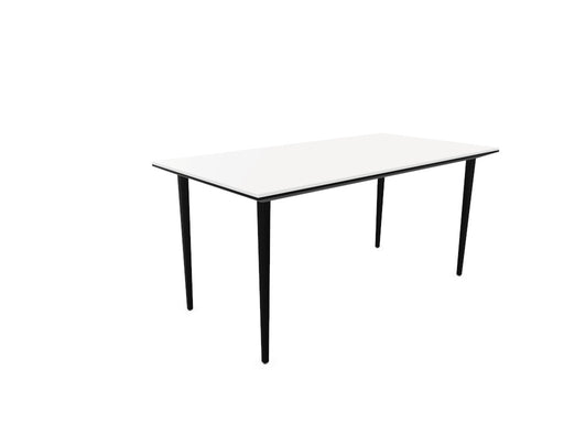 Longo Rectangular Office Desk - Black Frame WORKSTATION Actiu White 1400mm x 800mm None