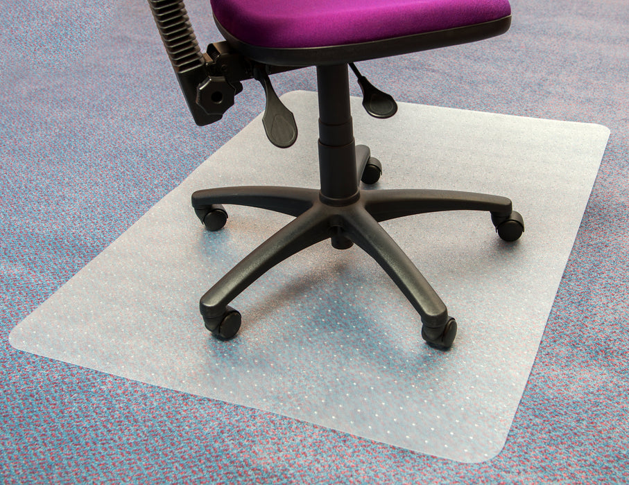 Low Pile Carpet Rectangular Chairmat Clear 1200 x 900 DESKING TC Group 