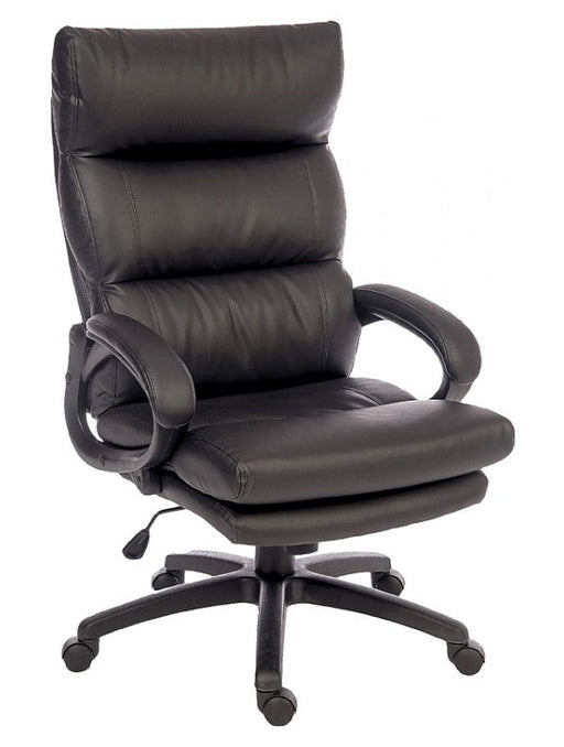 Luxe Faux Leather Executive Office Chair Office Chair Teknik Black 