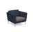 Lyric reception chair single seater with metal legs Soft Seating Dams 