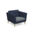 Lyric reception chair single seater with wooden legs Soft Seating Dams 