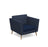 Lyric reception chair single seater with wooden legs Soft Seating Dams 