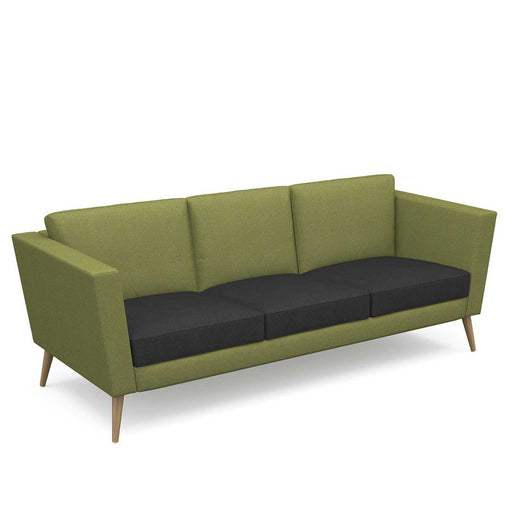 Lyric reception Sofa three seater with wooden legs Soft Seating Dams 