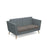 Lyric reception sofa two seater with wooden Soft Seating Dams 