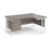 Maestro 25 cable managed leg right hand ergonomic desk with 2 drawer pedestal Desking Dams Grey Oak White 1600mm x 1200mm