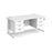 Maestro 25 cable managed leg straight desk with two x 3 drawer pedestals Desking Dams White White 1600mm x 800mm