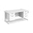 Maestro 25 cable managed leg straight office desk with 2 and 3 drawer pedestals Desking Dams White White 1600mm x 800mm