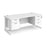 Maestro 25 cable managed leg straight office desk with 2 and 3 drawer pedestals Desking Dams White White 1800mm x 800mm