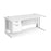 Maestro 25 cable managed leg straight office desk with 2 drawer pedestal Desking Dams White White 1800mm x 800mm