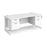 Maestro 25 cable managed leg straight office desk with two x 2 drawer pedestals Desking Dams White White 1800mm x 800mm
