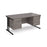 Maestro 25 cantilever leg straight desk with two x 3 drawer pedestals Desking Dams Grey Oak Black 1600mm x 800mm