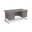 Maestro 25 cantilever leg straight desk with two x 3 drawer pedestals Desking Dams Grey Oak Silver 1600mm x 800mm