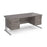 Maestro 25 cantilever leg straight desk with two x 3 drawer pedestals Desking Dams Grey Oak Silver 1800mm x 800mm
