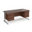 Maestro 25 cantilever leg straight desk with two x 3 drawer pedestals Desking Dams Walnut Silver 1800mm x 800mm