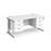 Maestro 25 cantilever leg straight desk with two x 3 drawer pedestals Desking Dams White Silver 1600mm x 800mm