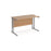 Maestro 25 cantilever leg straight, narrow office desk Desking Dams Beech Silver 1200mm x 600mm