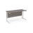 Maestro 25 cantilever leg straight, narrow office desk Desking Dams Grey Oak White 1400mm x 600mm