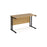 Maestro 25 cantilever leg straight, narrow office desk Desking Dams Oak Black 1200mm x 600mm