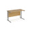 Maestro 25 cantilever leg straight, narrow office desk Desking Dams Oak Silver 1200mm x 600mm